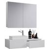 Badezimmer Gudas Weiß B: 85 cm - Weiß, MODERN, Keramik/Holzwerkstoff (85cm) - MID.YOU