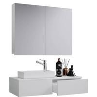 Badezimmer Gudas Weiß B: 85 Cm - Weiß, MODERN, Keramik/Holzwerkstoff (85cm) - MID.YOU