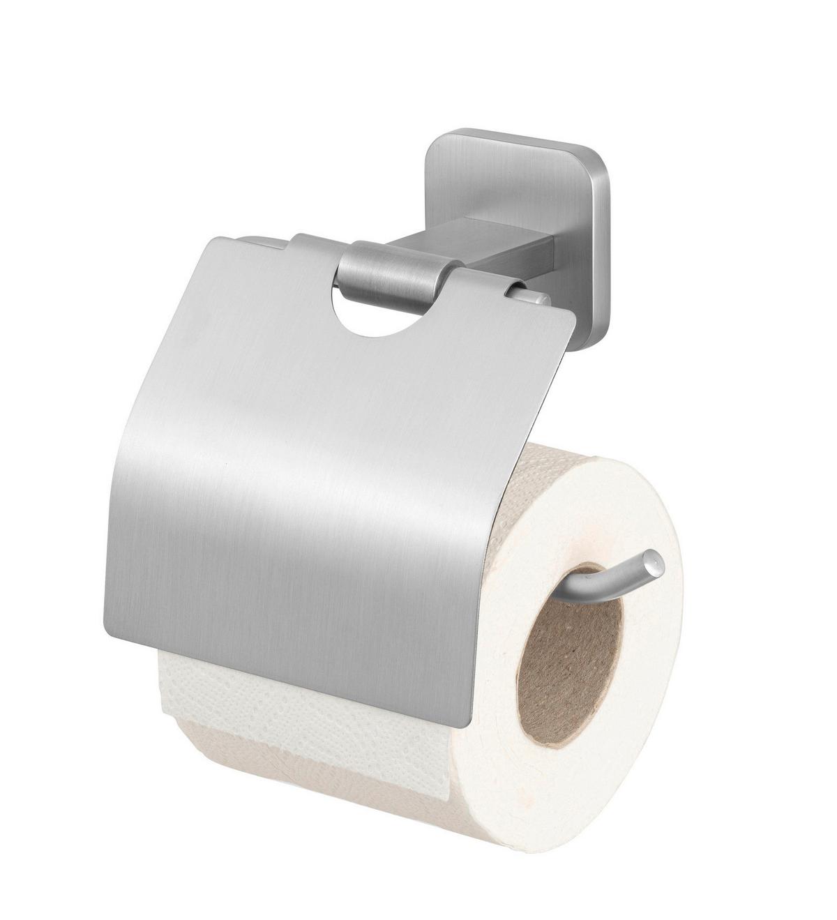 Toilettenpapierhalter Porto Matt Edelstahlfarben B: 14,5cm - Edelstahlfarben, MODERN, Metall (14,5/13/6,5cm) - Wenko
