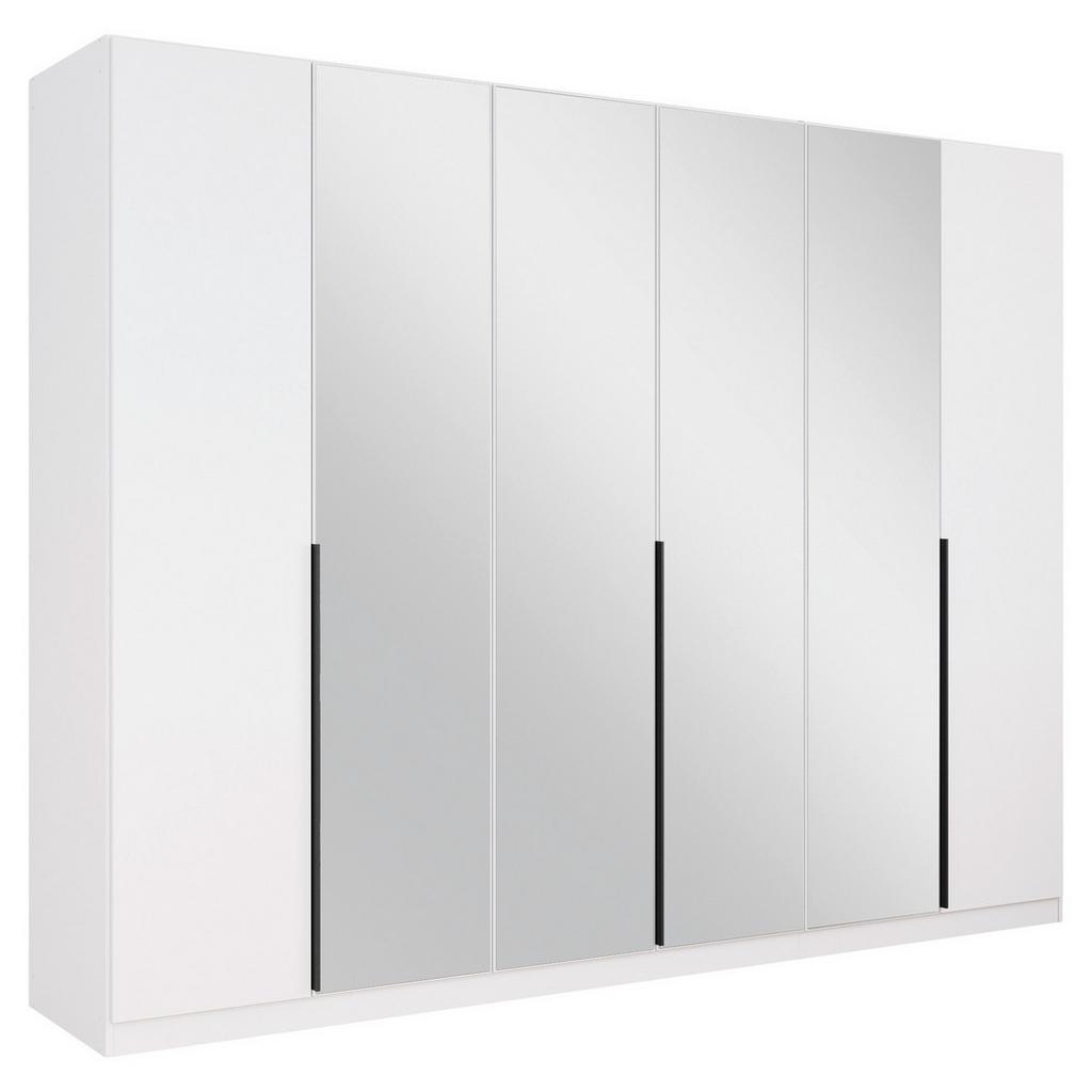 Drehtürenschrank Skyla Weiß/Glas B: 271 cm