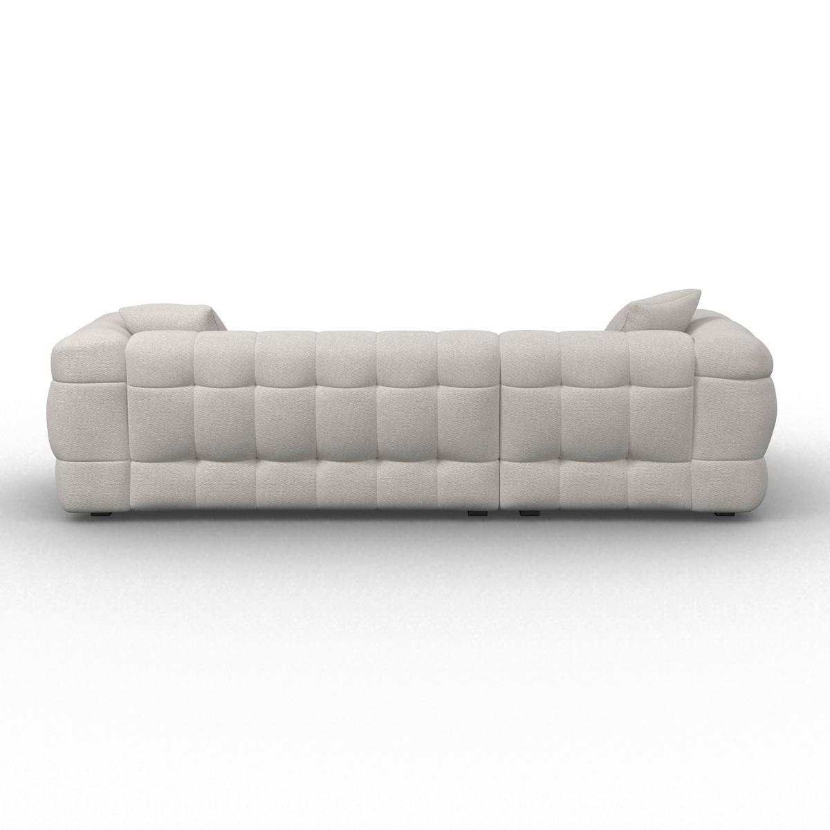 Sedacia súprava MAGDA, obojstranná, sivobéžové buklé - čierna/sivobéžová, Modern, drevo/textil (268/157cm) - Bessagi Home