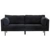 2-Sitzer-Sofa Boom - Schwarz, Design, Textil/Metall (203/84/90cm) - Livetastic