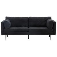 2-Sitzer-Sofa Boom - Schwarz, Design, Textil/Metall (203/84/90cm) - Livetastic