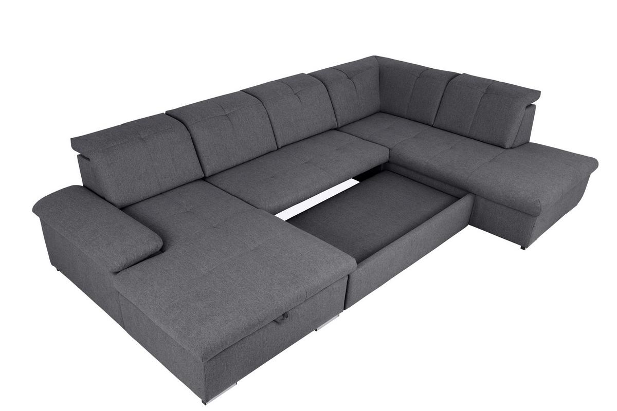 Wohnlandschaft Ramzes Dunkelgrau U: 173x328x215 cm - Dunkelgrau/Grau, Design, Textil (173/328/215cm) - MID.YOU