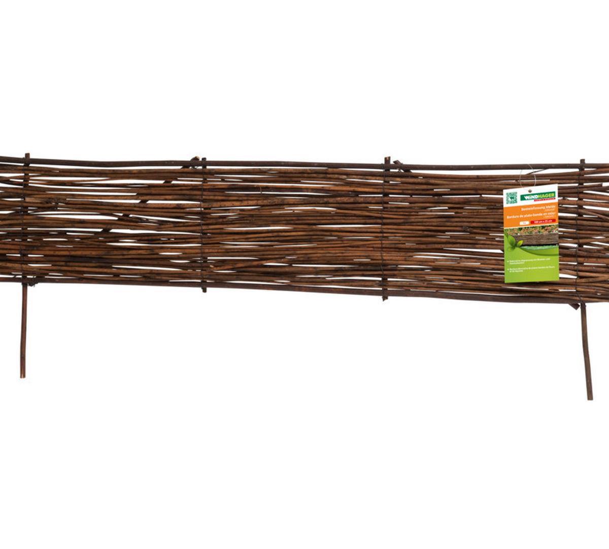 Beeteinfassung Weide Gerade 100x20-35 Cm Holz Naturf. - Naturfarben, Basics, Holz (100/20/35cm)