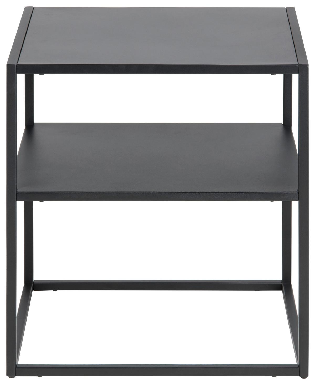 Nachtkästchen Schwarz H: 50,5 Cm Virum - Schwarz, Trend, Metall (45/50,5/40cm) - MID.YOU
