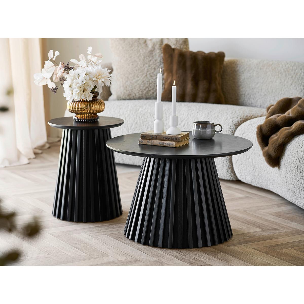 Beistelltisch Osaka Schwarz, L/b/h: 40x50x40cm - Schwarz, Basics, Holz/Holzwerkstoff (40/50/40cm)