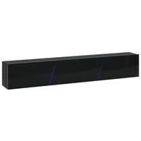 Lowboard Slant 240 - Schwarz, Design, Holzwerkstoff (240/40/35cm) - Livetastic