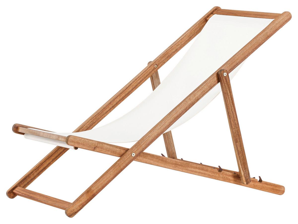 Strandsessel Peachy - Beige/Naturfarben, KONVENTIONELL, Holz/Textil (57/80/105cm) - Gardenson