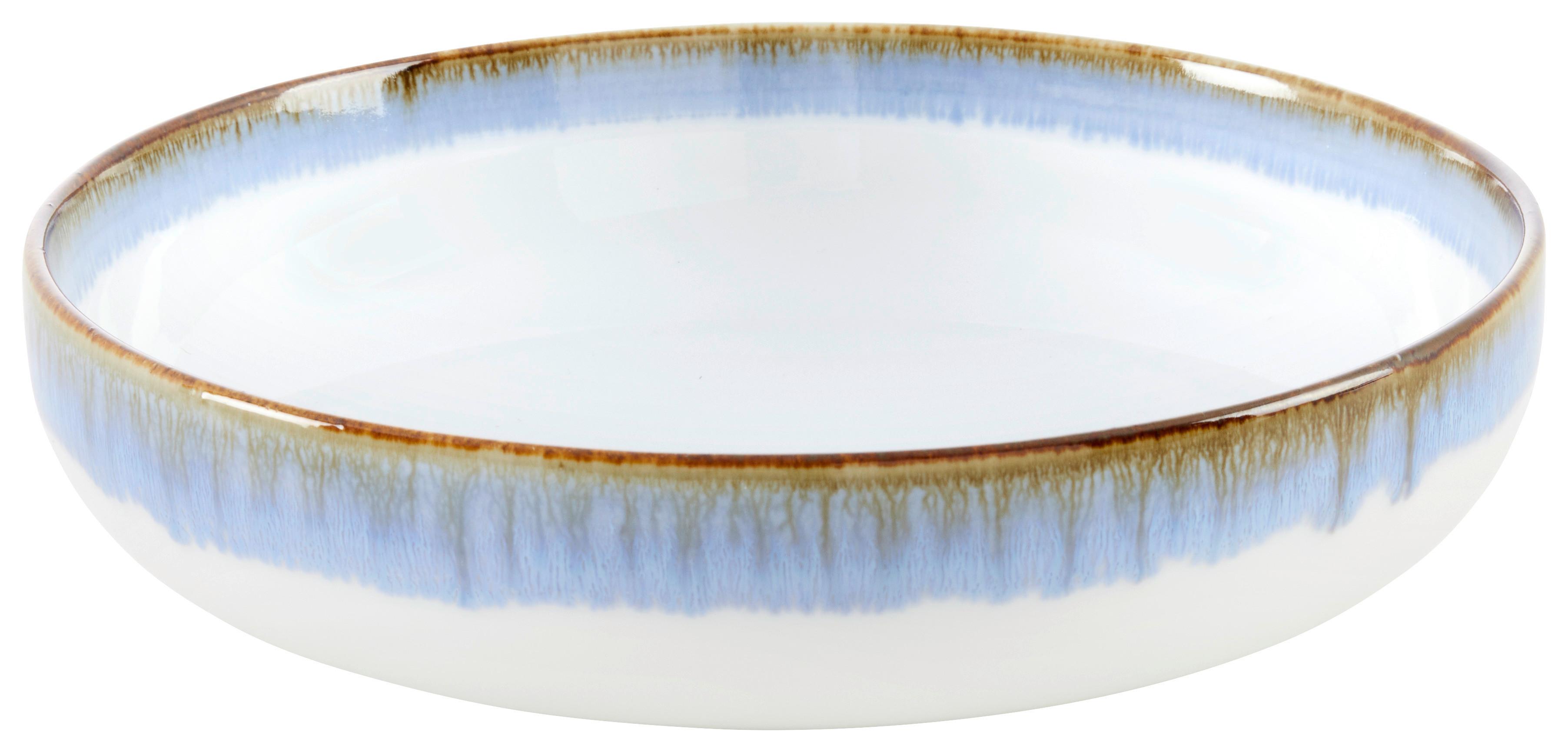 Hluboký talíř SATURN - modrá, Moderní, keramika (21cm) - Mömax