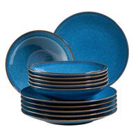 Tafelservice Blau 6 Personen 12-teilig - Blau, Basics, Keramik (36/36,5/31,5cm) - Mäser