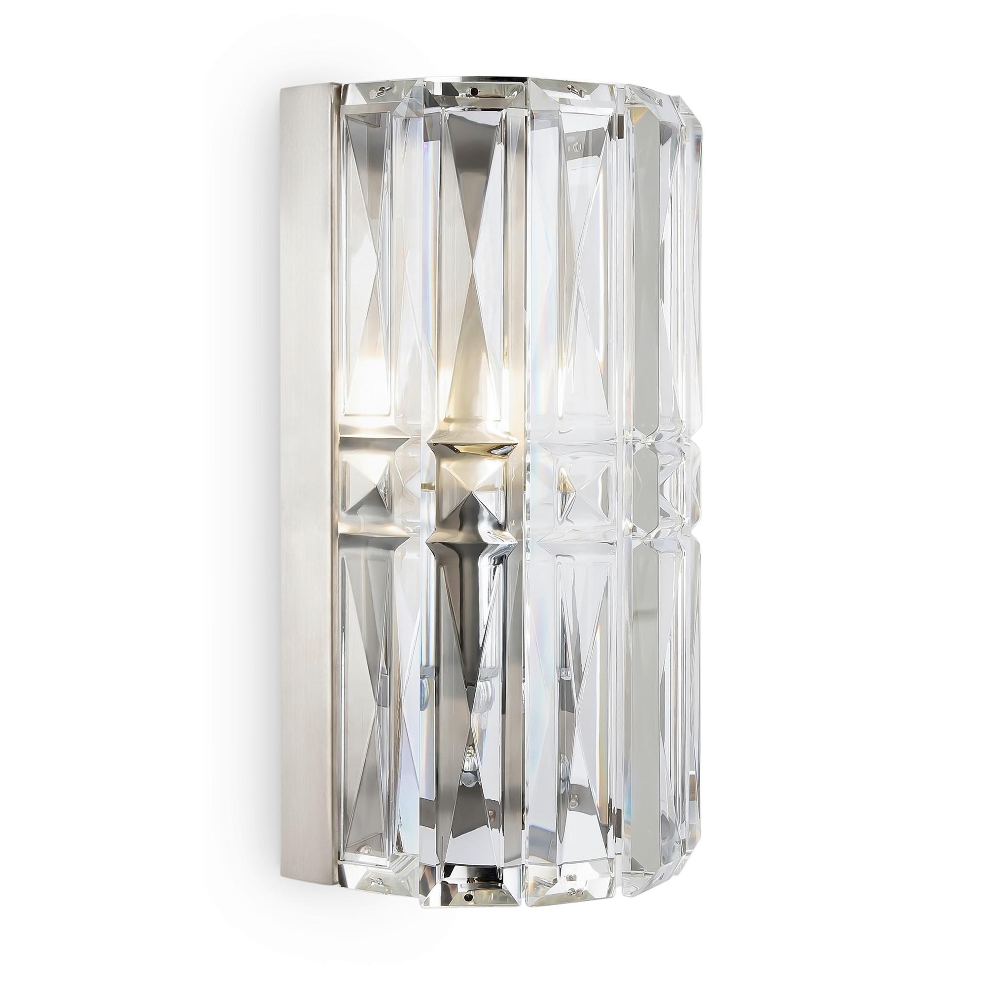 Wandleuchte Facet - Chromfarben, Trend, Glas/Metall (13/10/20cm) - MAYTONI