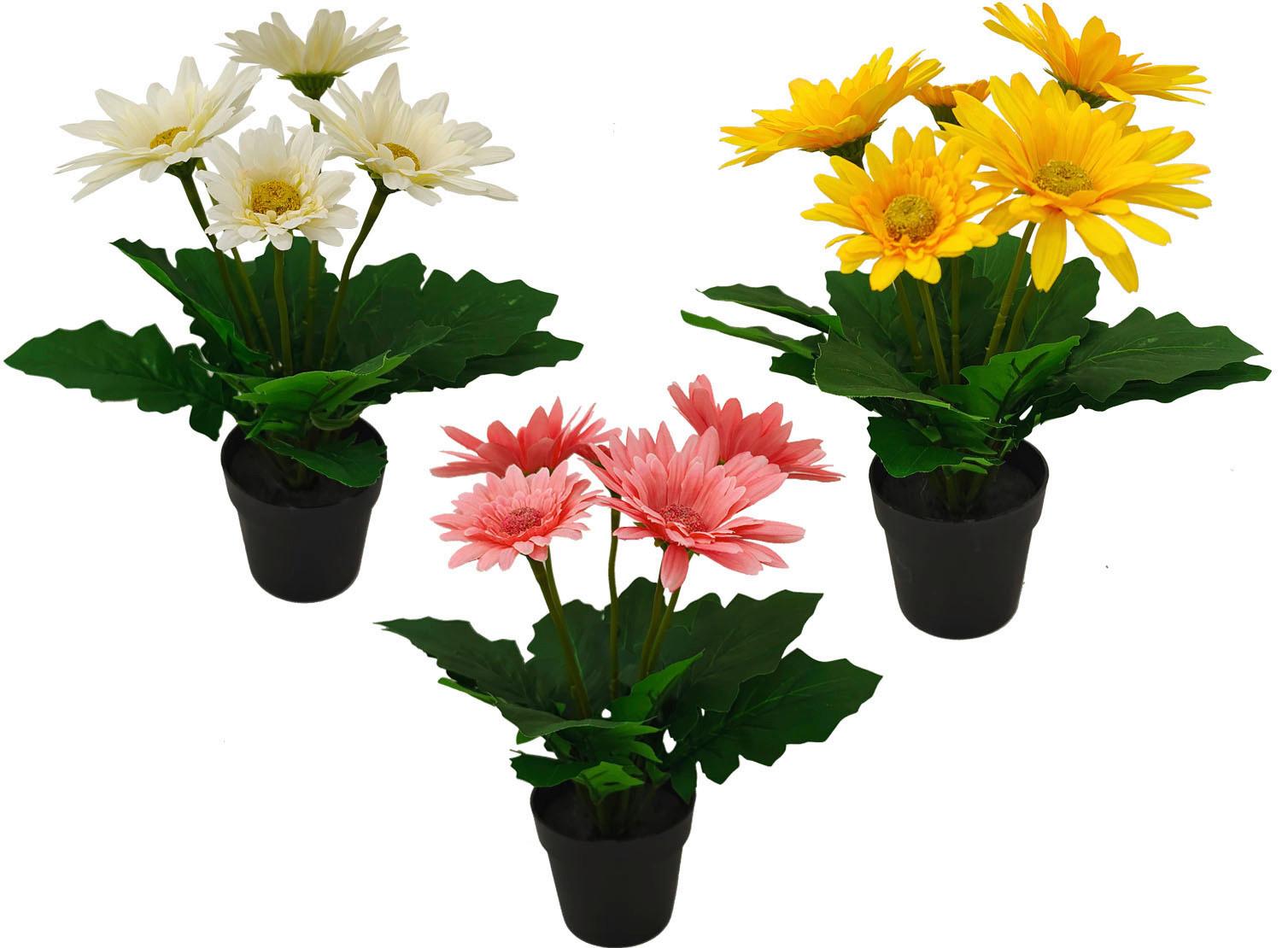 Dekoblume Anita - Elfenbein/Pink, KONVENTIONELL, Kunststoff (10/30cm) - Luca Bessoni