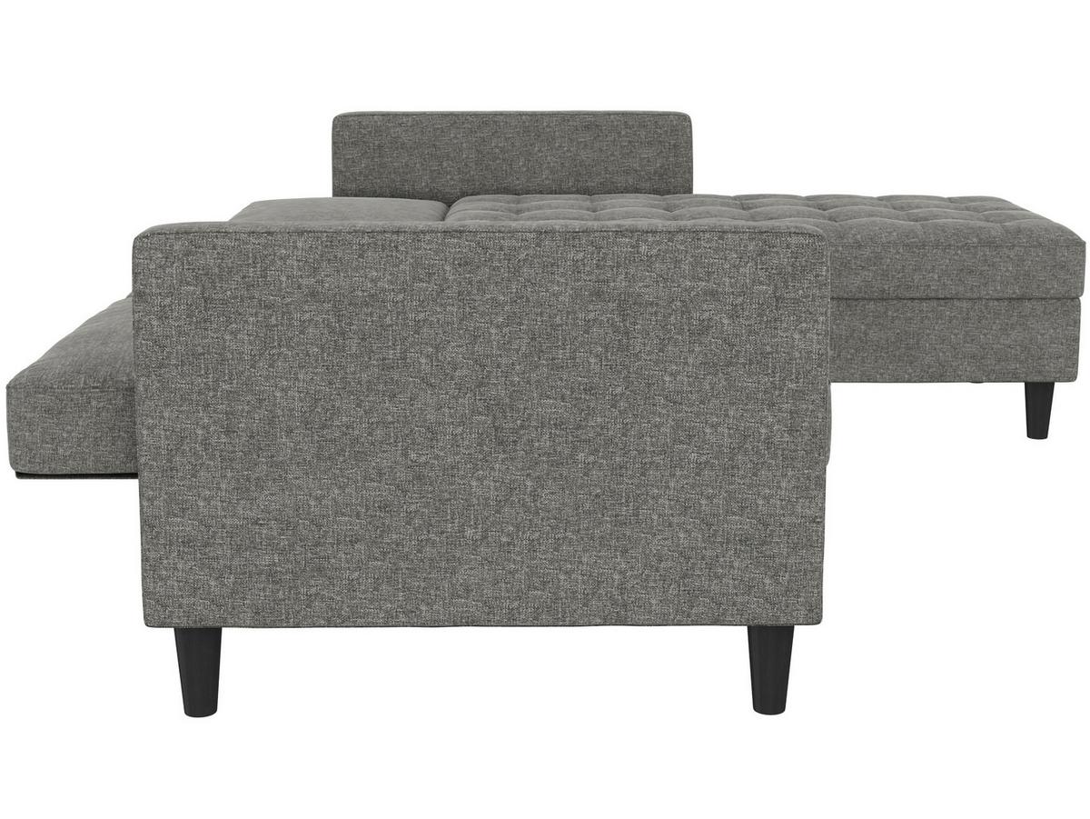 Ecksofa Palermo Anthrazit, mit Stauraum - Anthrazit/Schwarz, Basics, Textil (213/154cm) - Livetastic