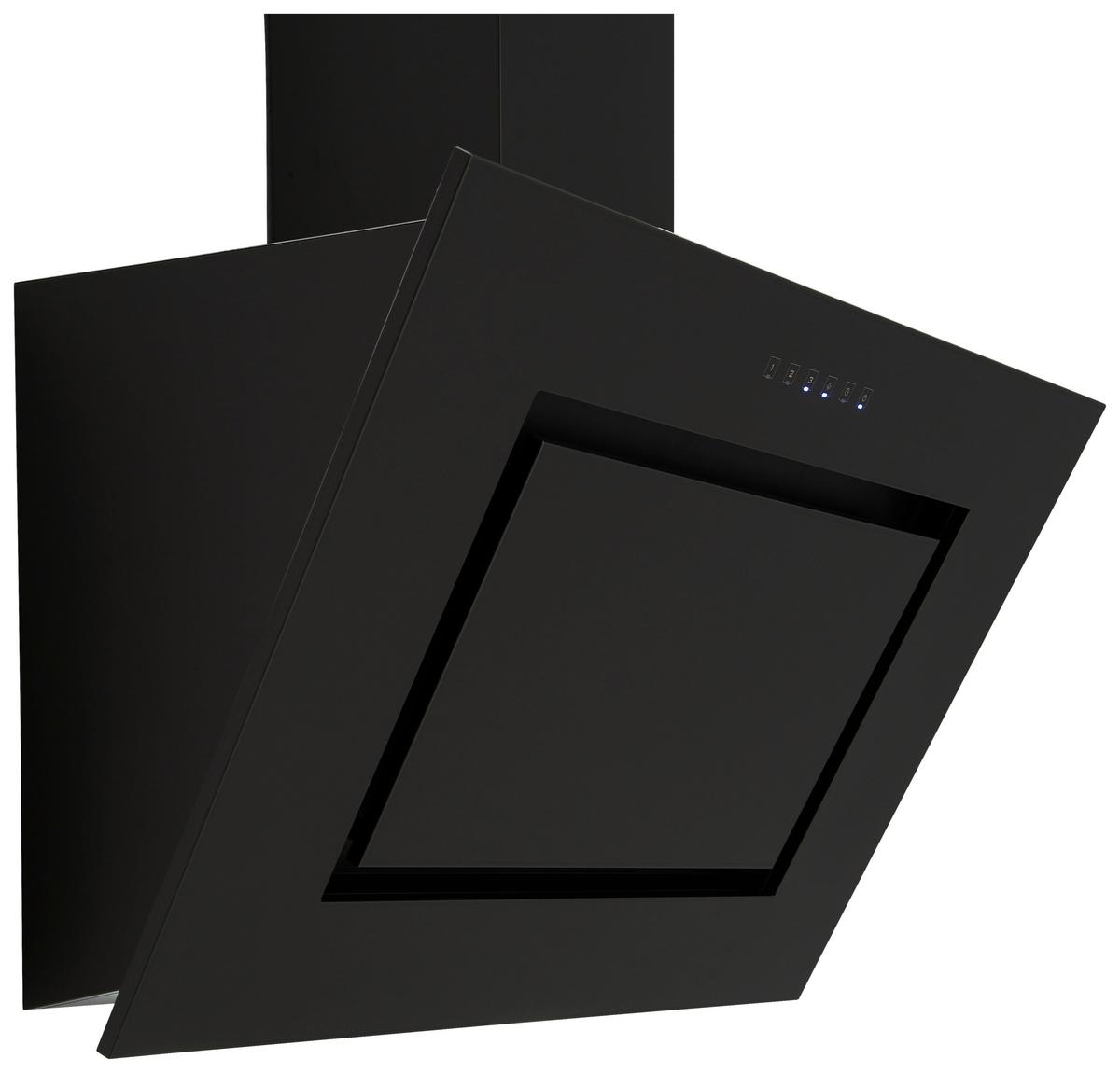 Kopffreihaube Respekta Nele Edelstahl Schwarz B: 90 Cm Led - Schwarz, Trend, Metall (90/84,1-122,1/37,2cm) - Respekta