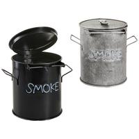 Aschenbecher Lixo - Schwarz/Grau, Basics, Metall (17/18/18cm)