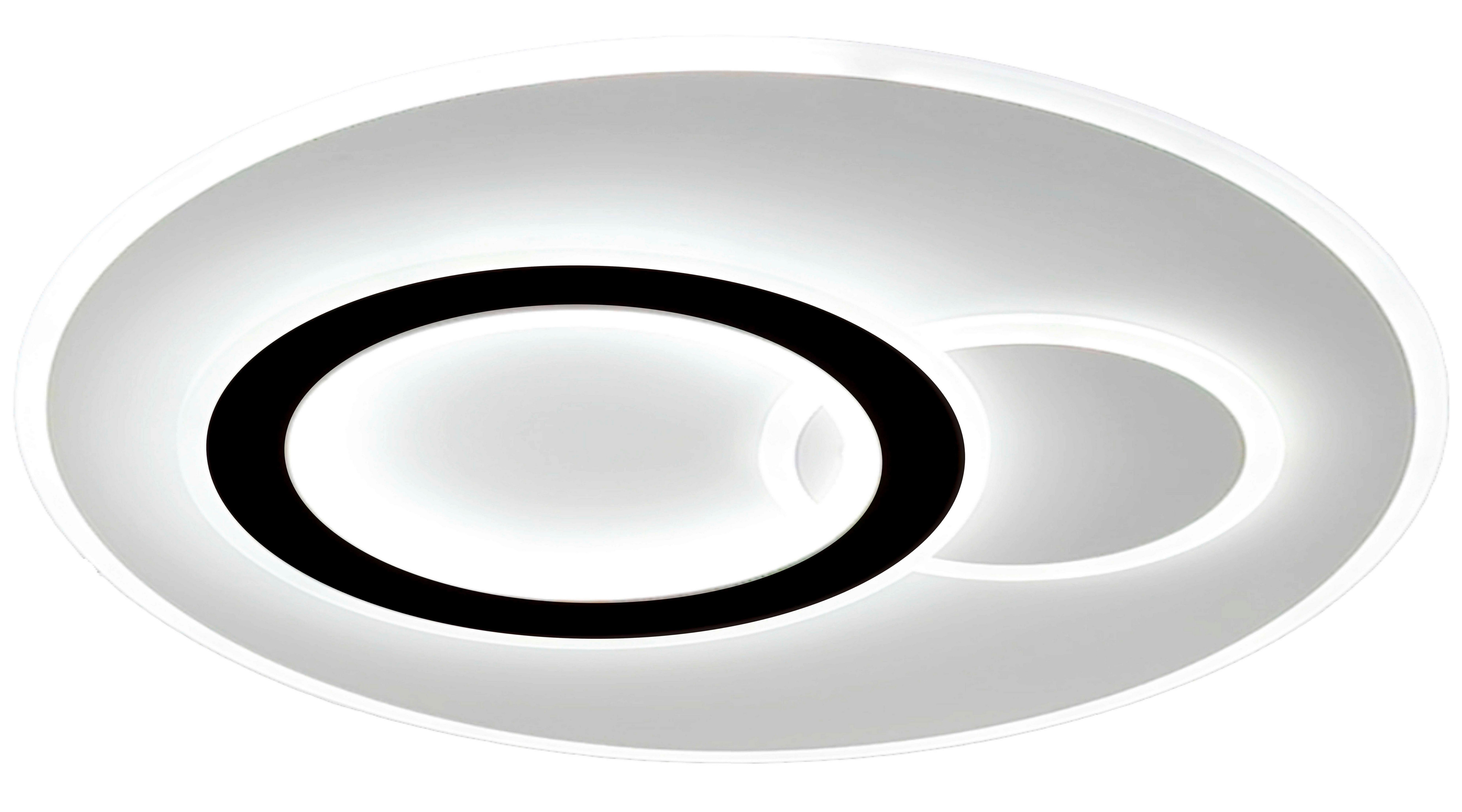 LED-DECKENLEUCHTE CORALIE - Opal/Schwarz, Basics, Kunststoff/Metall (46/6cm) - Luca Bessoni