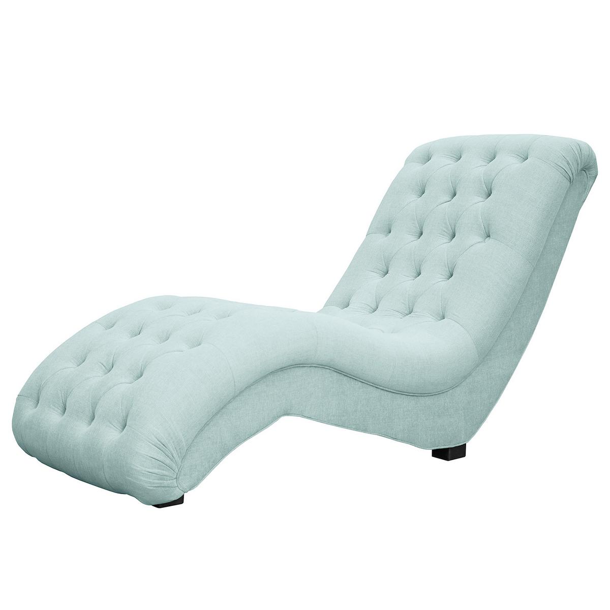 Relaxliege Sofia Pastellblau B: 67 cm - Pastellblau/Schwarz, Design, Textil (67/90/159cm) - P & B