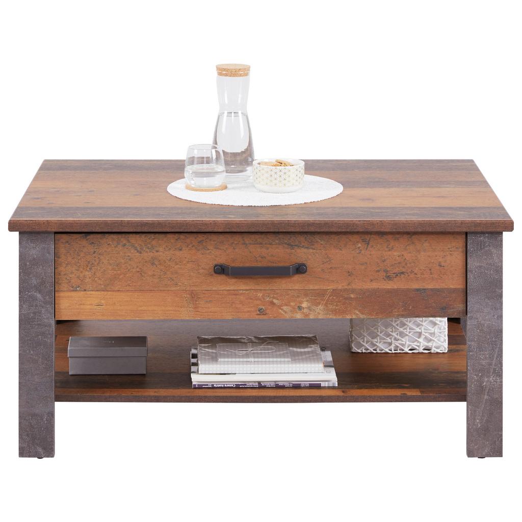 Couchtisch mit Stauraum Ontario, Dekor/Betonoptik