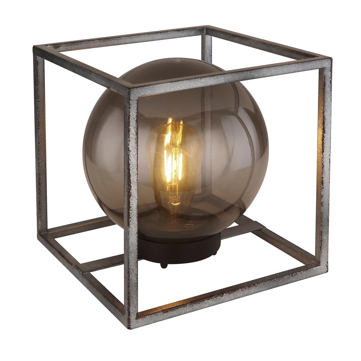 Solarleuchte 33814 - Schwarz/Grau, Design, Kunststoff/Metall (23/23/23cm) - Globo