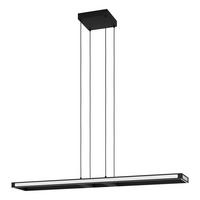LED-Pendelleuchte Savilanas L: 116 cm Farbwechsler - Schwarz/Weiß, Design, Kunststoff/Metall (116/20/110cm) - Eglo