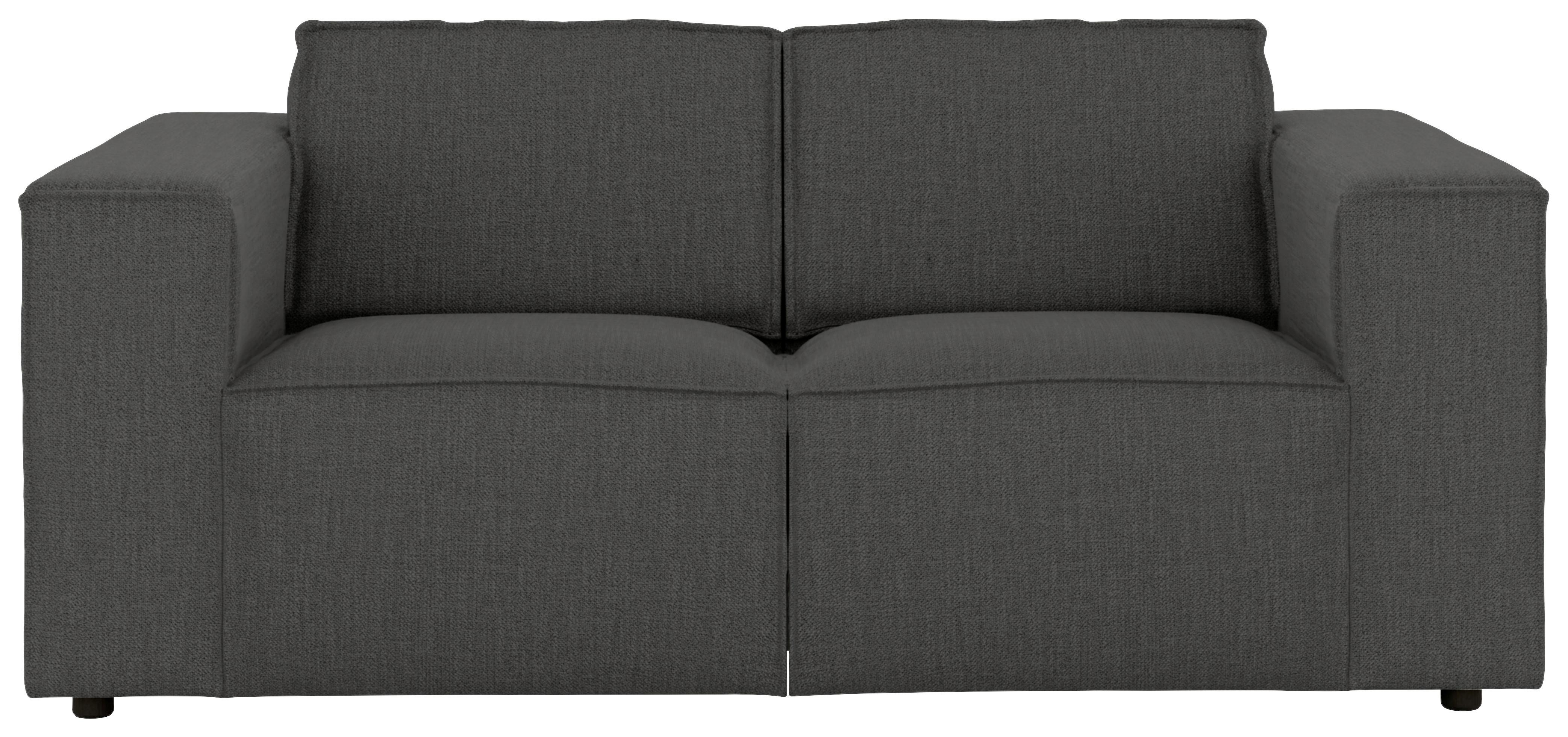 2-sitzer-sofa Dice Anthrazit - Anthrazit/Schwarz, MODERN, Textil (185/80/102cm) - MID.YOU