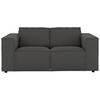 2-sitzer-sofa Dice Anthrazit - Anthrazit/Schwarz, MODERN, Textil (185/80/102cm) - MID.YOU