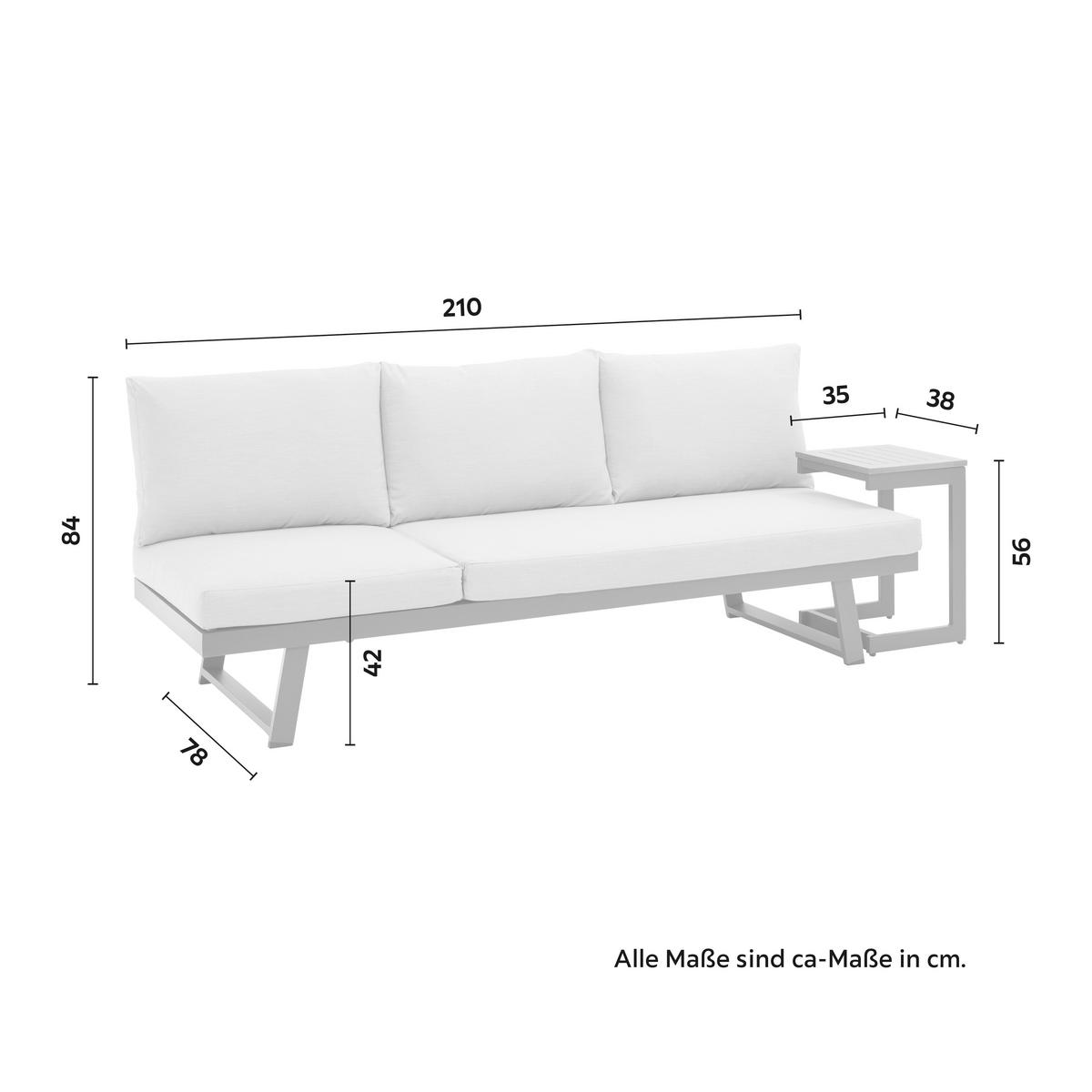 Záhradná lavica LOAN - sivá/antracitová, Modern, kov/drevo (210/84/78cm) - Bessagi Garden