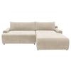 Eckschlafsofa Prag, Creme S: 253x167 cm - Creme/Schwarz, MODERN, Textil (253/167cm) - Trendmanufaktur