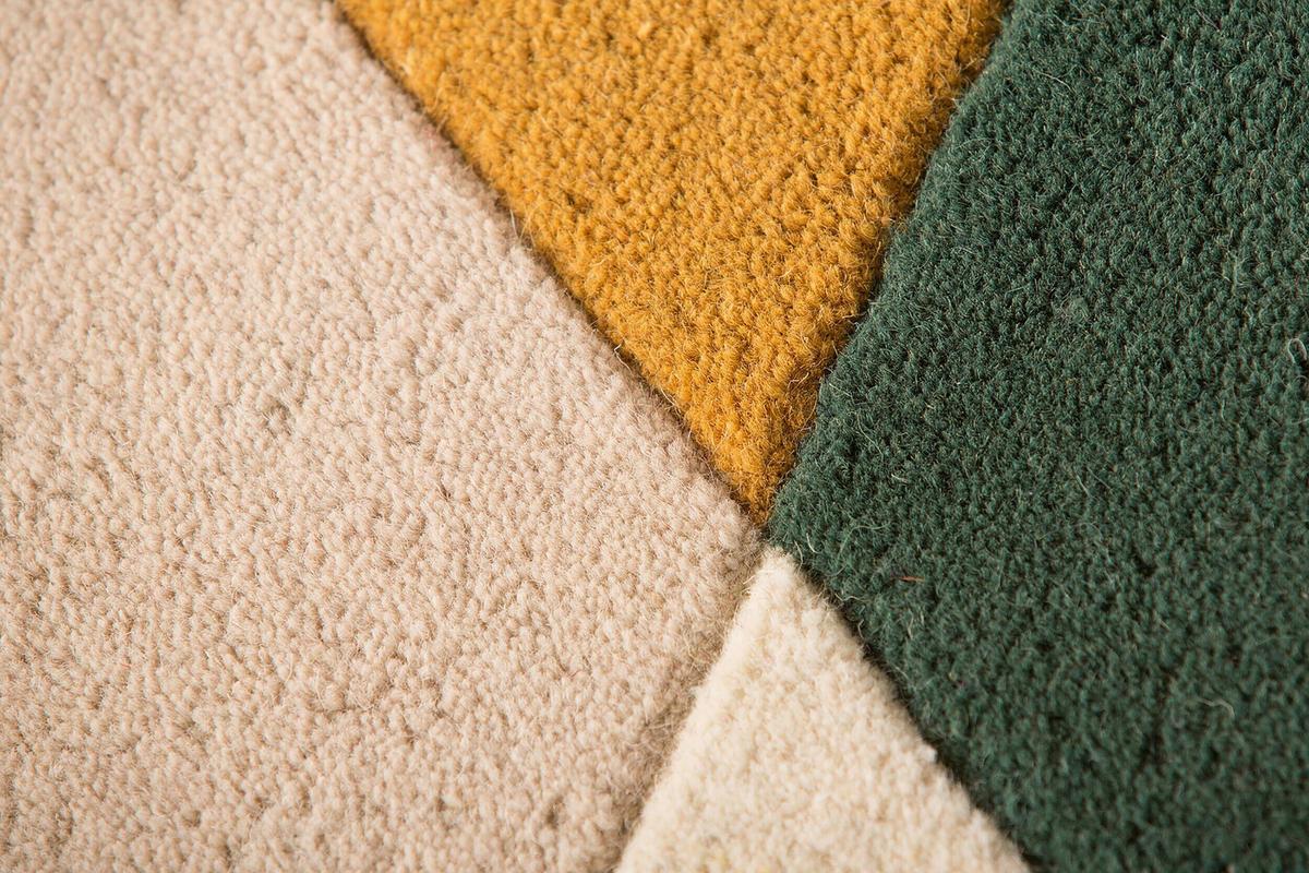 Wollteppich Grün 220x160 cm - Multicolor/Grün, Basics, Textil (220/160cm)