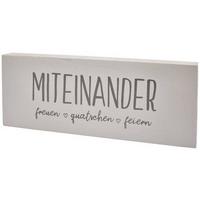 Dekoschild Rahel - Beige, KONVENTIONELL, Holzwerkstoff (25/2,5/10cm)