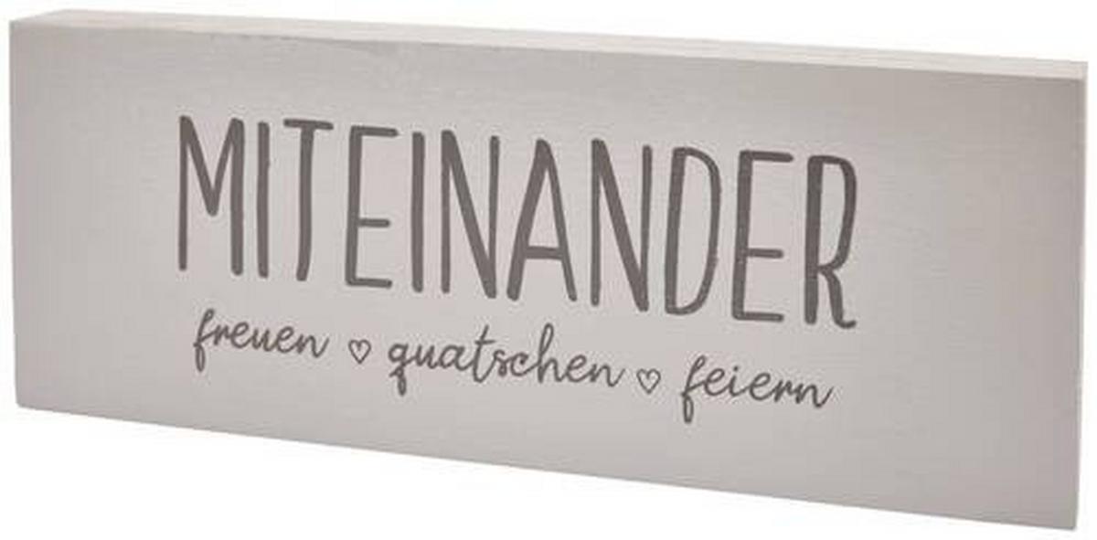 Dekoschild Rahel - Beige, KONVENTIONELL, Holzwerkstoff (25/2,5/10cm)