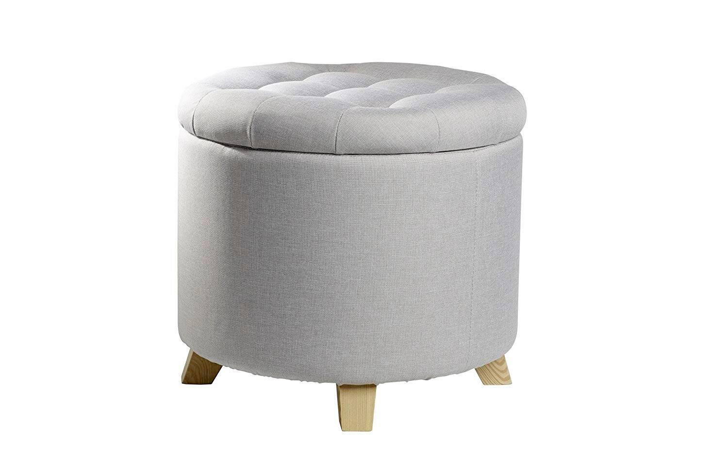 Hocker Mary - Grau, Design, Textil (45/41/45cm) - Echtwerk