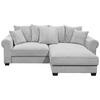 Ecksofa Maureen Hellgrau S: 255/185 cm - Hellgrau/Schwarz, KONVENTIONELL, Textil (255/185cm) - MID.YOU