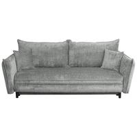 Schlafsofa Kairo Grau, Lf: ca. 190x150cm - Schwarz/Grau, ROMANTIK / LANDHAUS, Holz/Kunststoff (230/90/115cm) - James Wood