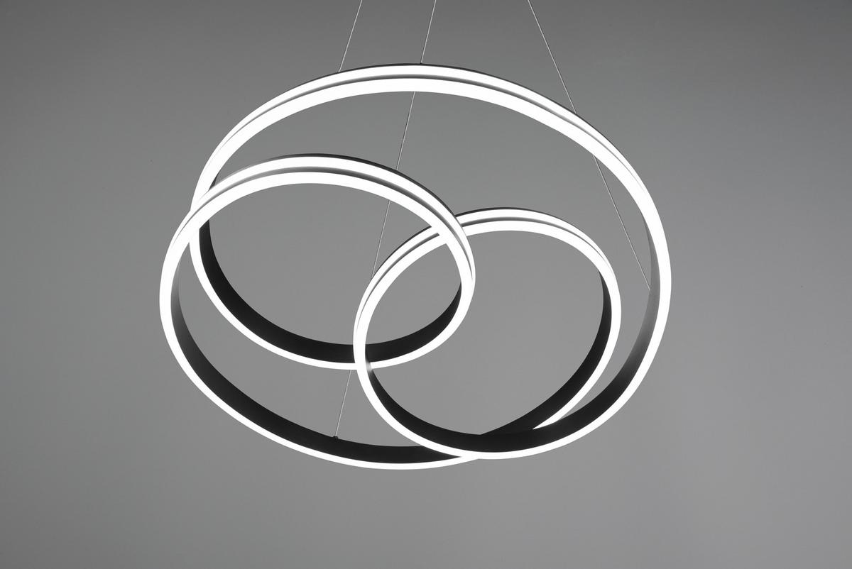 Led-hängeleuchte Nuria H: 150 Cm 1-Flammig Dimmbar - Schwarz, Basics, Metall (60/150cm) - Trio Leuchten