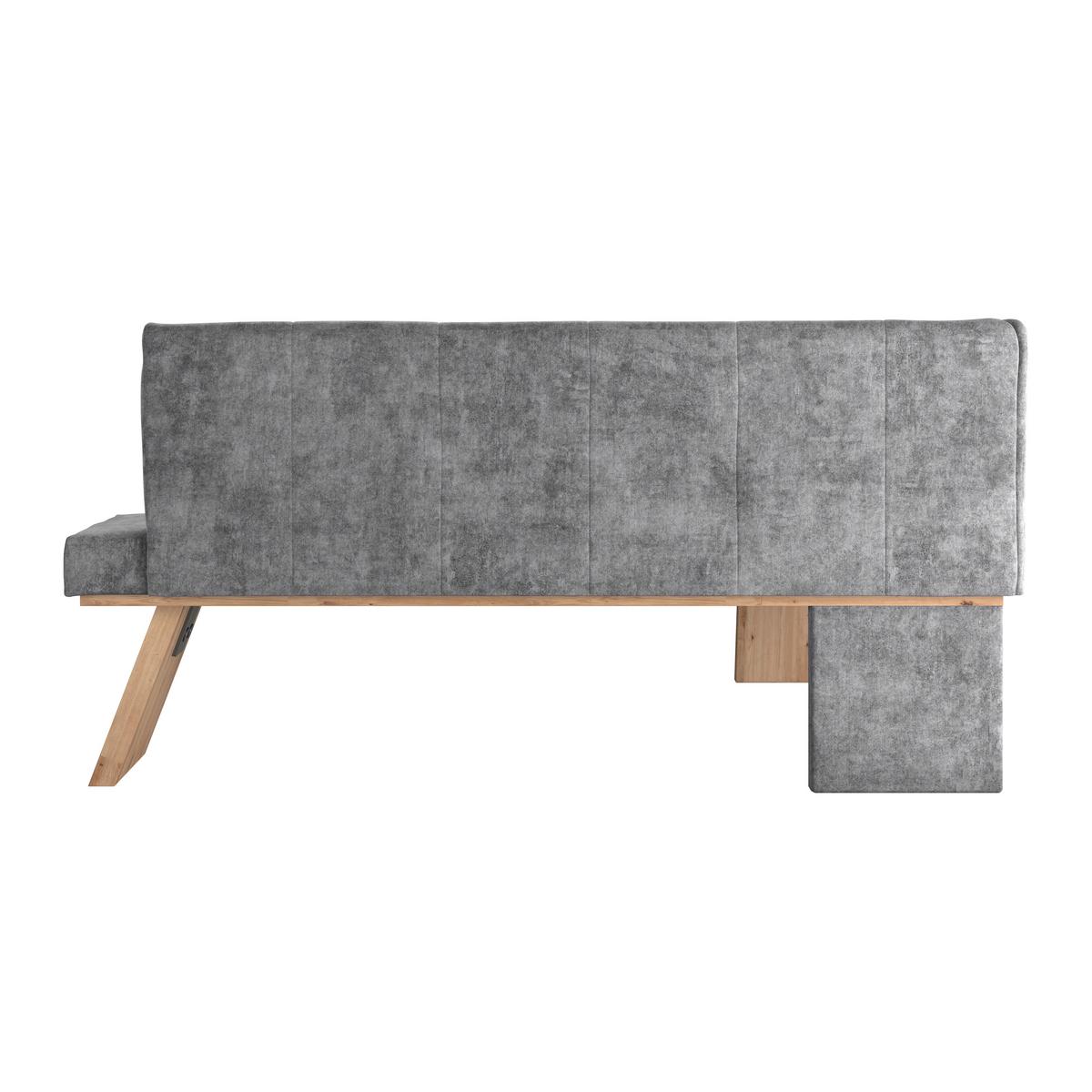 Eckbank Emma Ii Webstoff Schwarz, B: 150 Cm - Eichefarben/Schwarz, KONVENTIONELL, Holzwerkstoff/Textil (150/185cm)