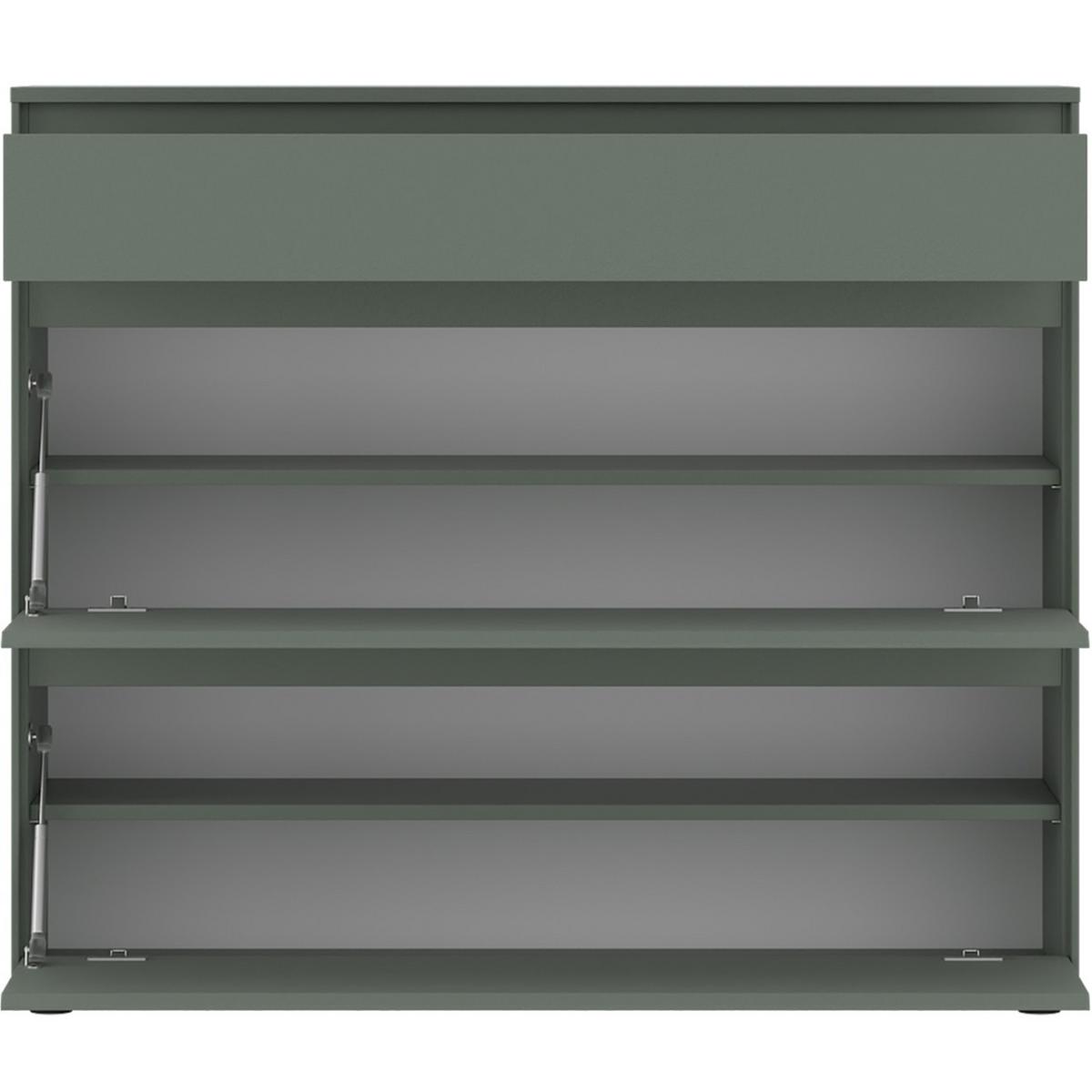 Schuhschrank Zapato Salbeigrün B: 111,5cm - Salbeigrün, Design, Holzwerkstoff (111,5/96,8/35,3cm) - Livetastic