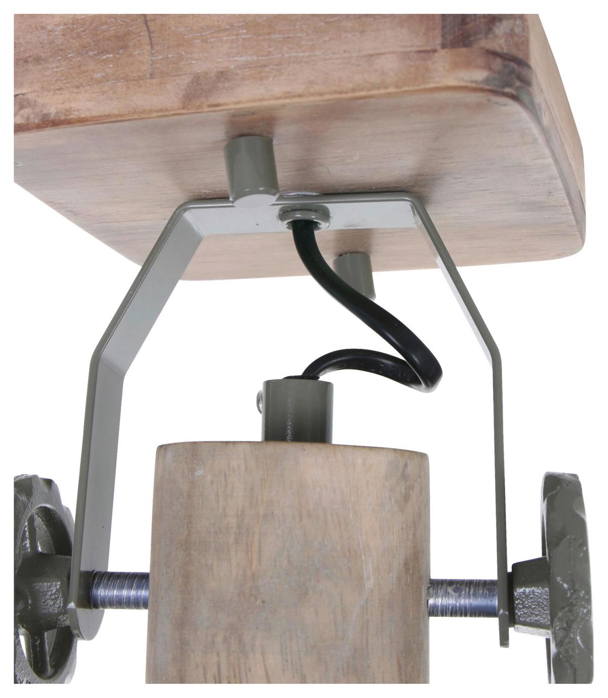 Deckenspots Gearwood - Anthrazit/Kupferfarben, Trend, Holz/Metall (59/19/23cm)