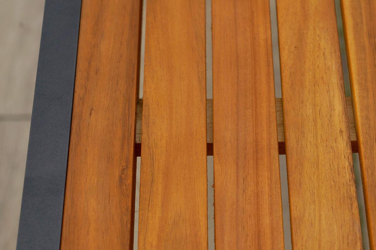 Gartentischgruppe 7-teilig Set - Graphitfarben/Naturfarben, KONVENTIONELL, Holz/Kunststoff - Gardenson