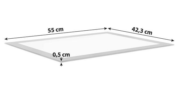 Einlegeboden für Schrankserie Unit 42x55 cm Sicherheitsglas - Transparent, MODERN, Glas (42,3/0,5/55cm) - Ondega