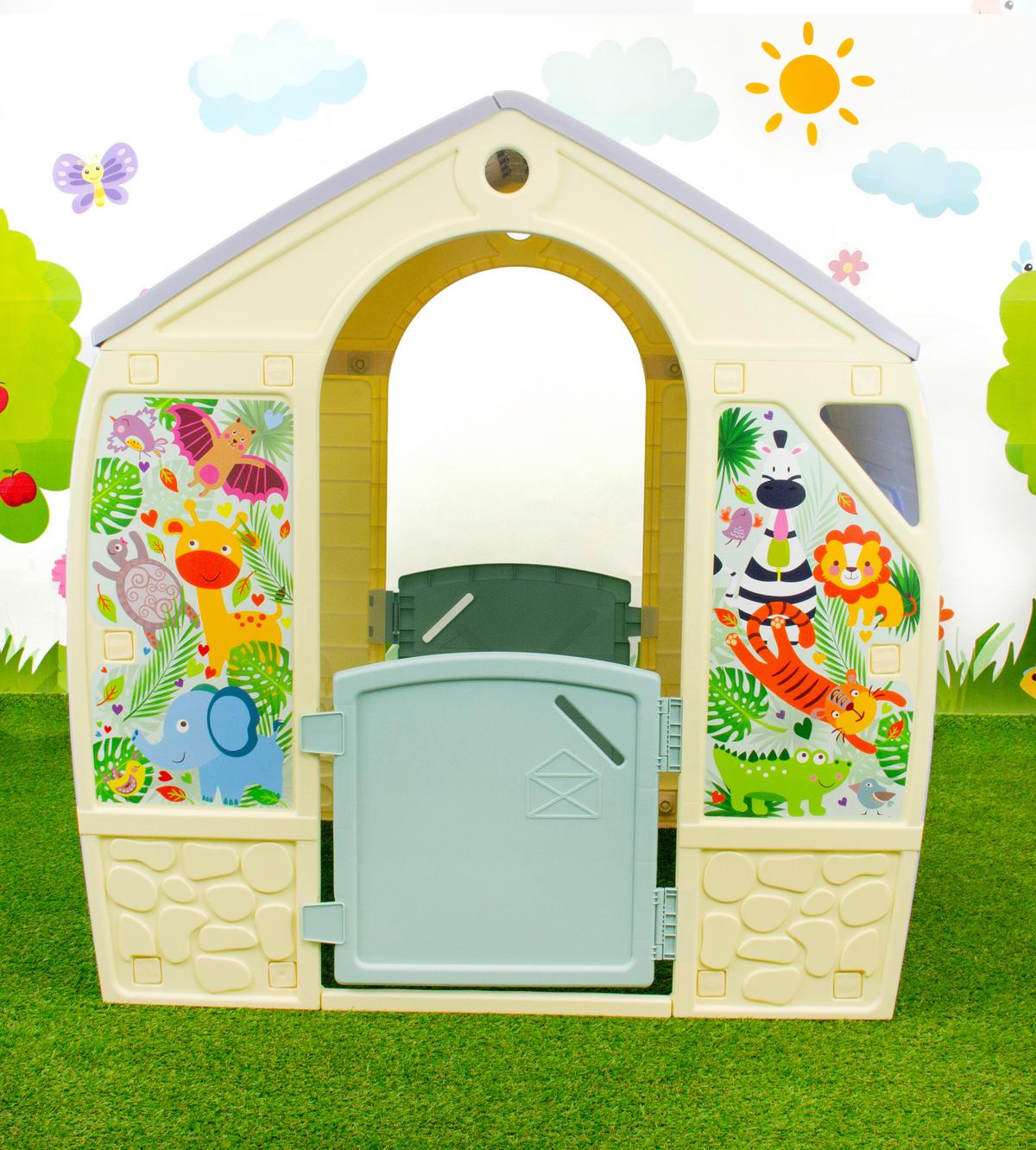 Hrací domeček HAPPY HOUSE, 102/108/88cm - vícebarevná, Konvenční, plast (102/108/88cm)