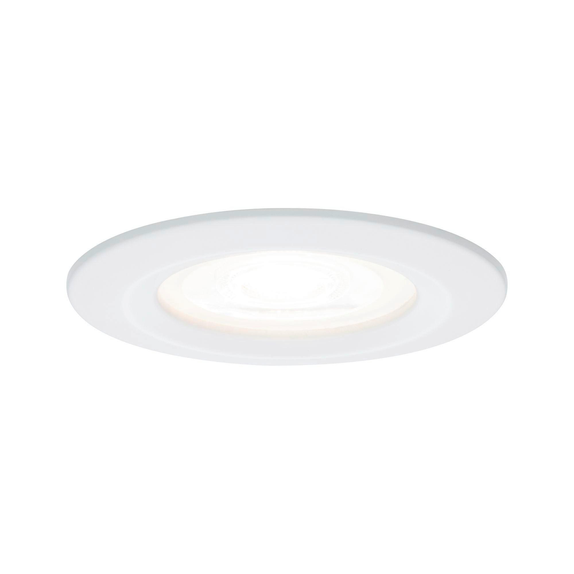 Deckenleuchte 3er-Set Ø 7,8 cm 1-Flammig, dimmbar - Alufarben/Weiß, Basics, Metall (7,8cm) - Paulmann
