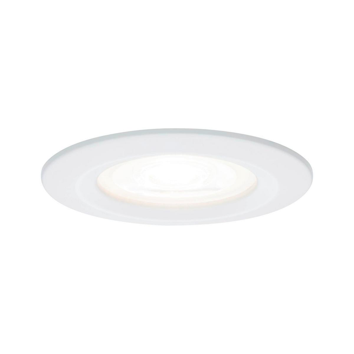 Deckenleuchte 3er-Set Ø 7,8 cm 1-Flammig, dimmbar - Alufarben/Weiß, Basics, Metall (7,8cm) - Paulmann