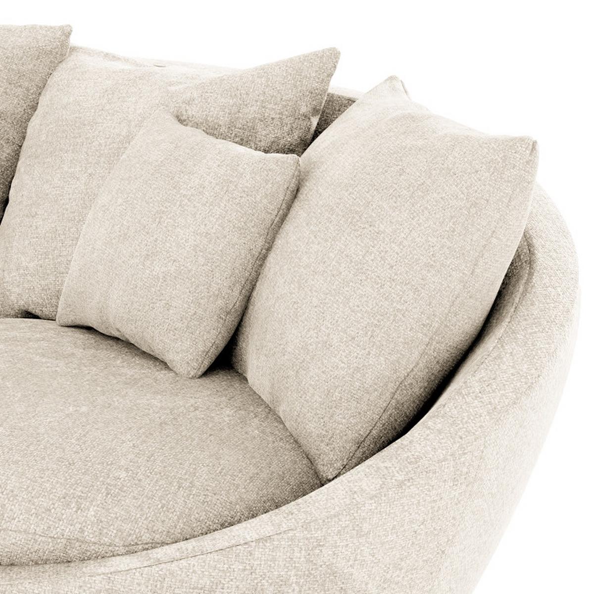 Bigsofa Maui, Silberfarben B: 280 cm - Silberfarben/Schwarz, MODERN, Textil (280/87/131cm) - Trendmanufaktur