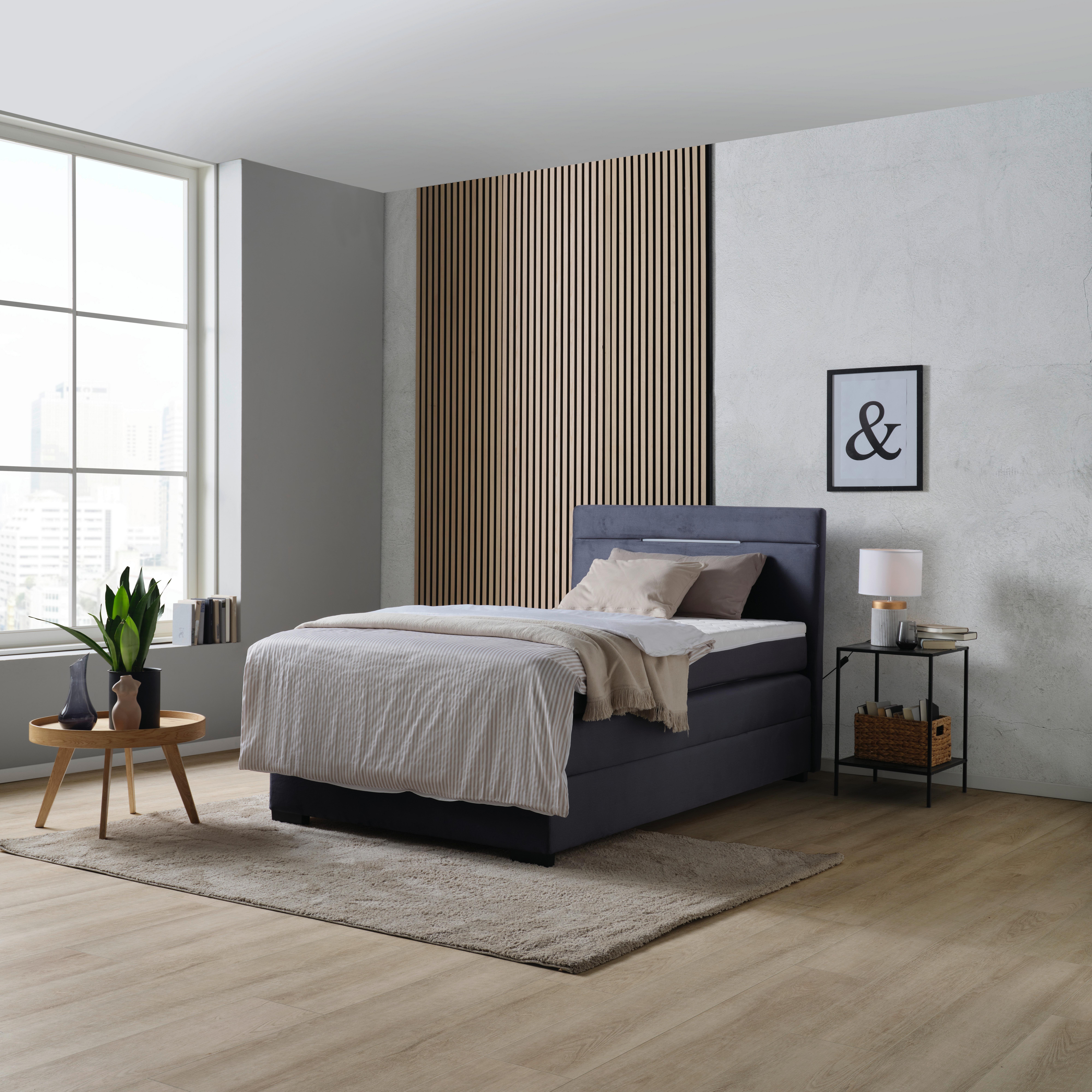 Boxspringbett TOMMY mit LED-Beleuchtung