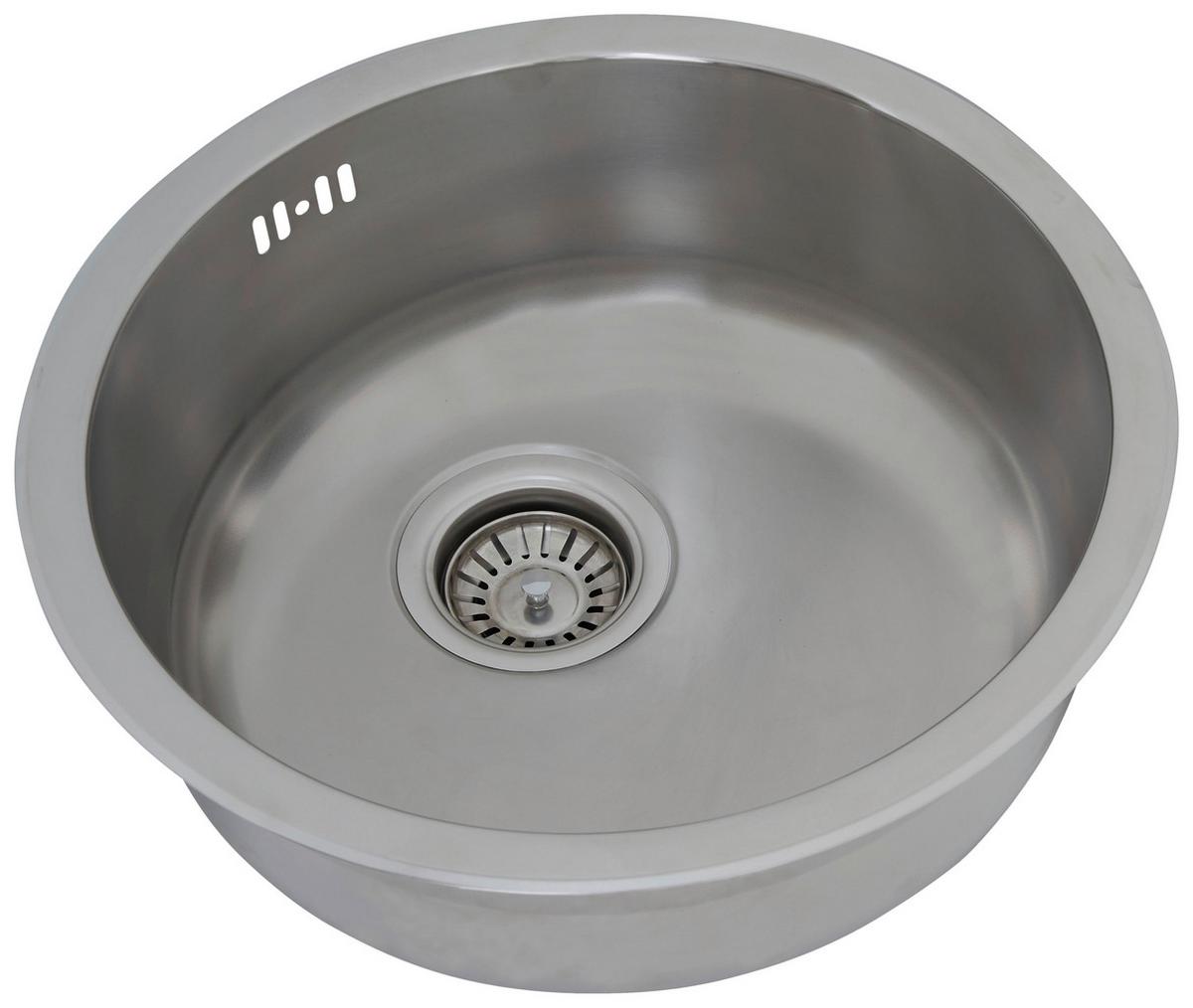 Spüle Respekta Inox Edelstahl Bxt: 44,6x44,6 cm - Edelstahlfarben, Trend, Metall (44,6/17/44,6cm) - Respekta