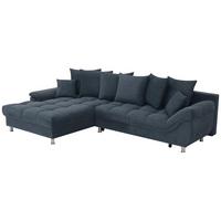 Ecksofa Erice Blau S: 198x312 cm - Chromfarben/Blau, Design, Textil (198/312cm) - Livetastic