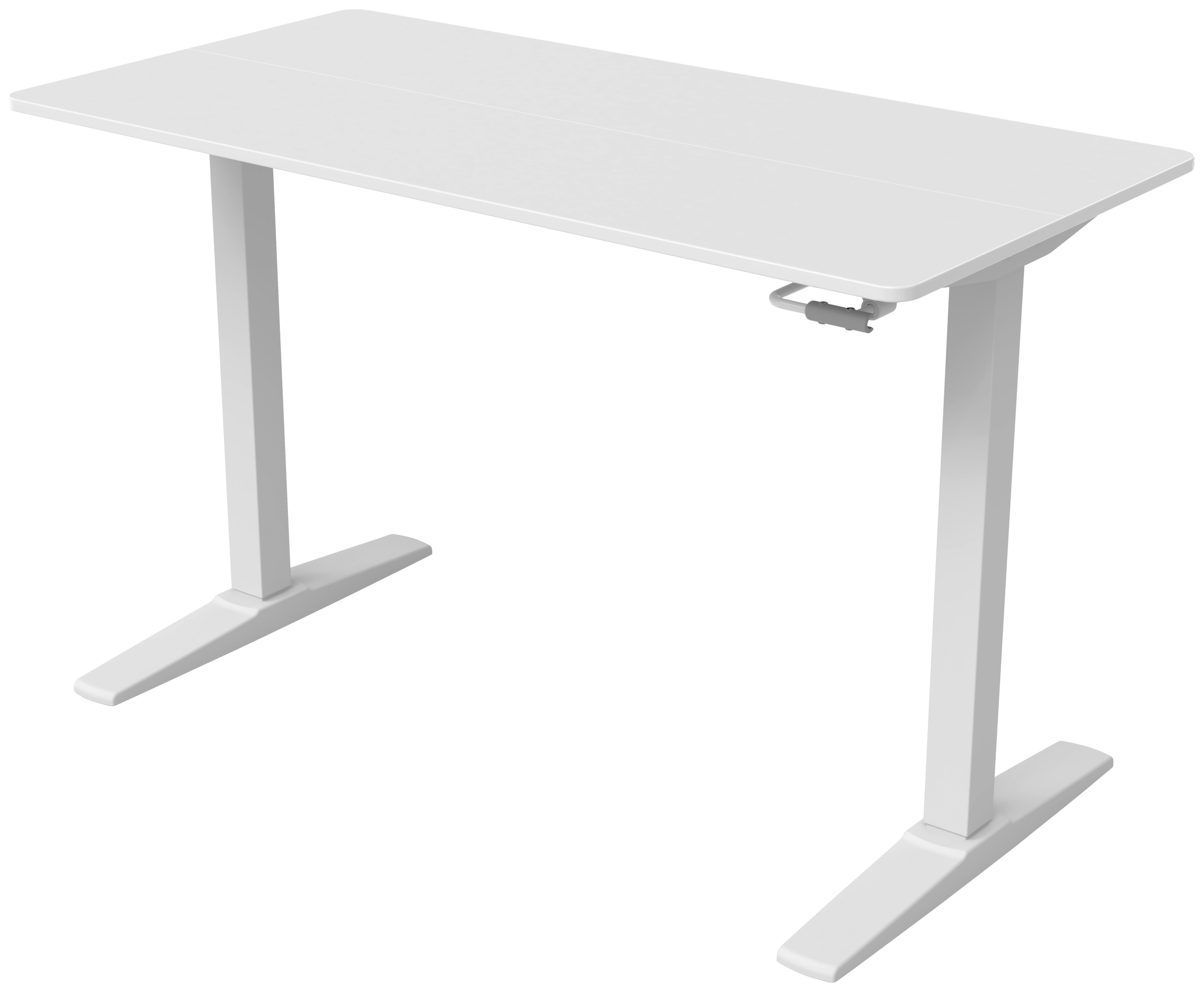 Schreibtisch 120x75-120x60 Cm Easy Weiß