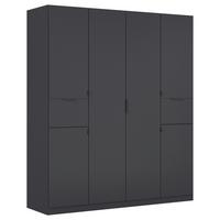 Drehtürenschrank Mit Schubladen 181 cm Grau - Grau, MODERN, Holzwerkstoff (181/210/54cm) - Rauch Möbel